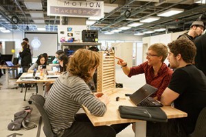 Students work in a CoMotion Makerspace