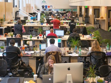 Innovation District - students working in computer lab