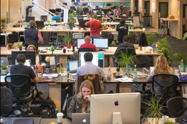 Innovation District - students working in computer lab