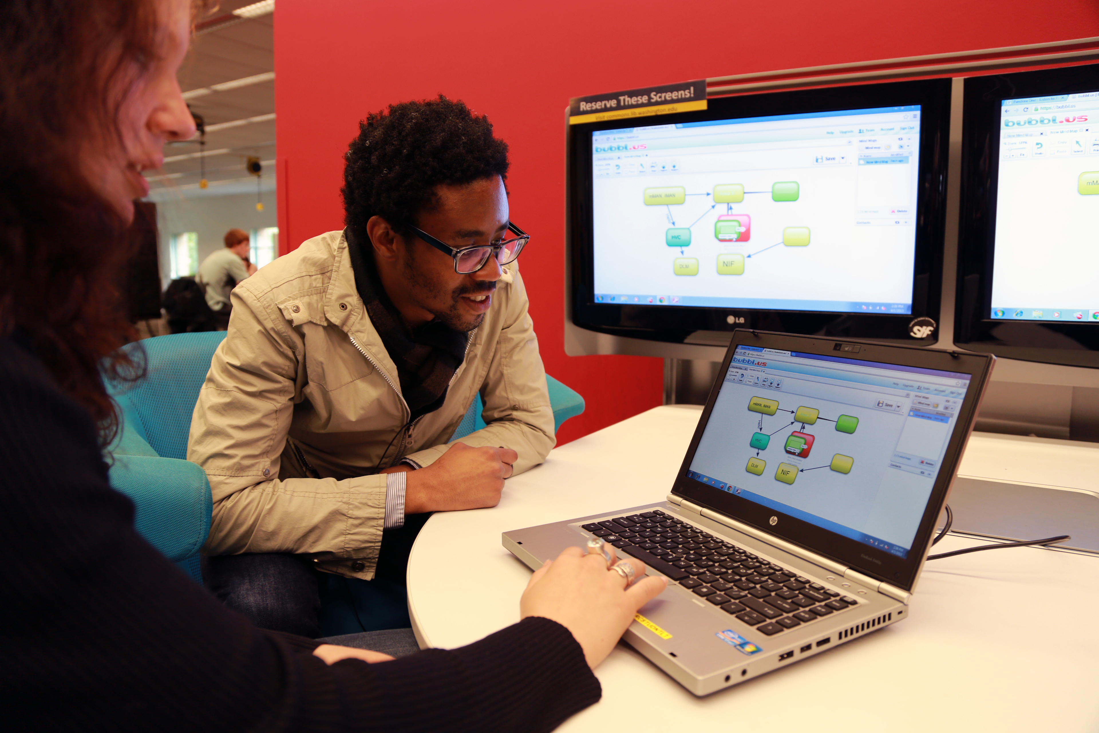 Mapping ideas visually can help students organize and illustrate their thinking. Approaches include mind-mapping and concept-mapping. Students can go low-tech, using whiteboards or pen and paper to map their ideas, or work with software such as bubbl.us (pictured above).