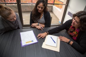 India Ornelas (far right), chair of the School of Public Health’s Diversity Committee, says that passing the new core competency was a collaborative effort involving many meetings, presentations and informal conversations to communicate the importance of the proposed addition. Photo: Filiz Efe McKinney.