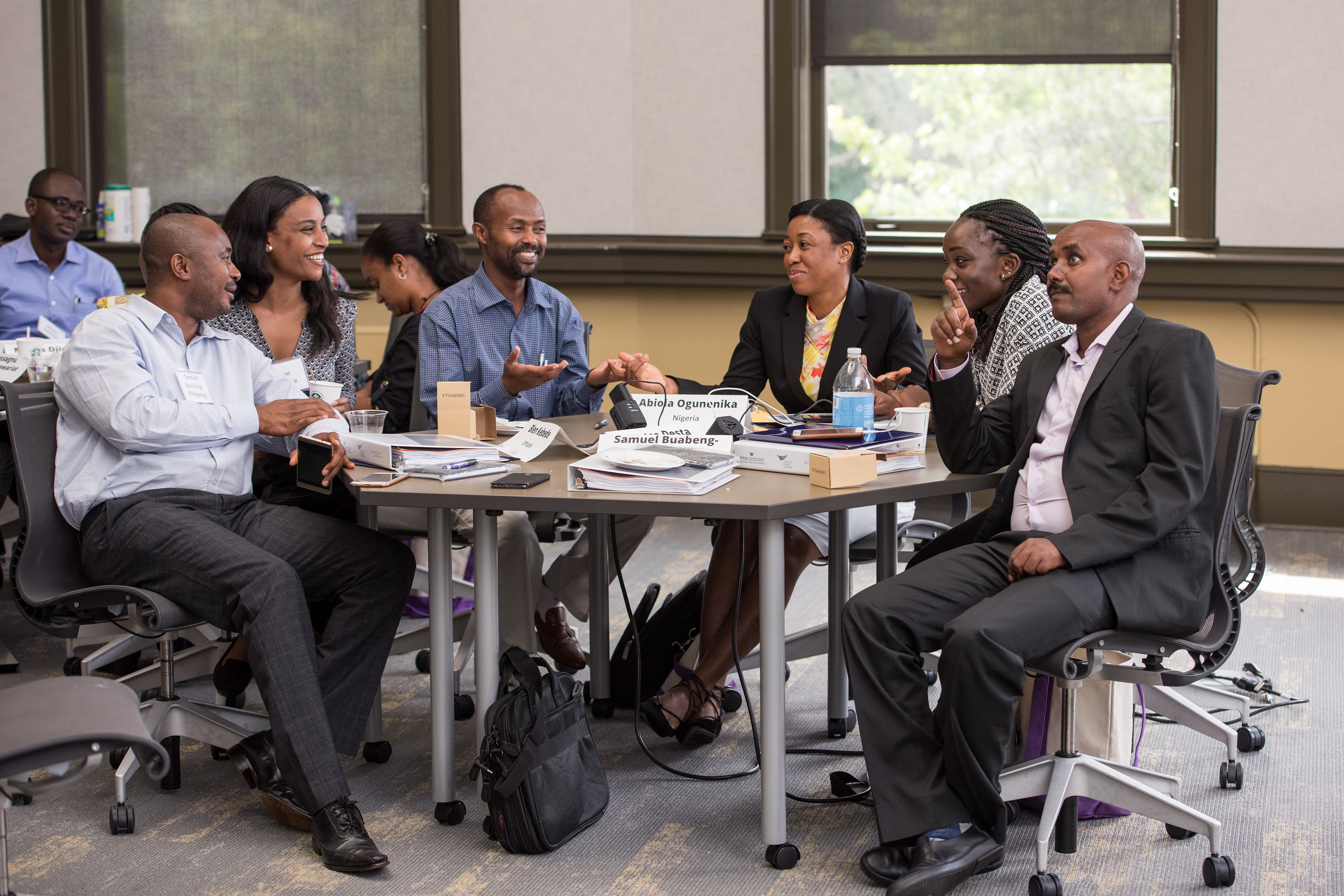 Group discussions came easily when the fellows arrived in Seattle because they got to know each other online.
