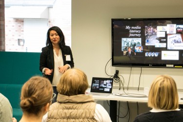 photo of a news literacy event