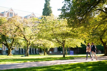 A sunny day at the University of Washington Seattle.