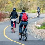 Bicyclists on the Arboretum Trail