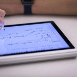 Student working on tablet
