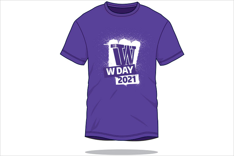Mockup of W Day T shirt