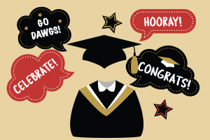 illustration celebrating graduation