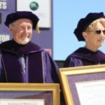 Kent Stowell and Francia Russell receive their honorary Doctor of Arts degrees.