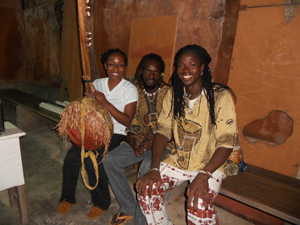 Kamaria with Siaka and his brother