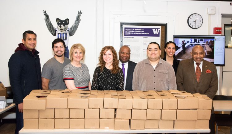 FEOP Board members with Champions Program Counseling Services Coordinator Melissa Raap) and OMA&D VP Rickey Hall.