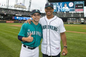 Oscar Castro Jr with Russell Wilson