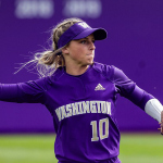 Photo of softball player throwing the ball