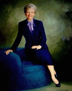 Portrait that hangs in Mary Gates Hall, painted by Margaret "Meg" Holland Sargent.