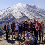 Photo of the class with Mt. Rainier in the background.