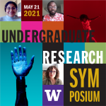 Square graphic for the Undergraduate Research Symposium on May 21.