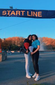 Photo of Maha Alhomoud and her friend at Light the Night fundraiser