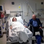 Sarah Davis at Harborview with husband after airlift from Alaska cruise