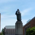statue of George Washington on UW campus