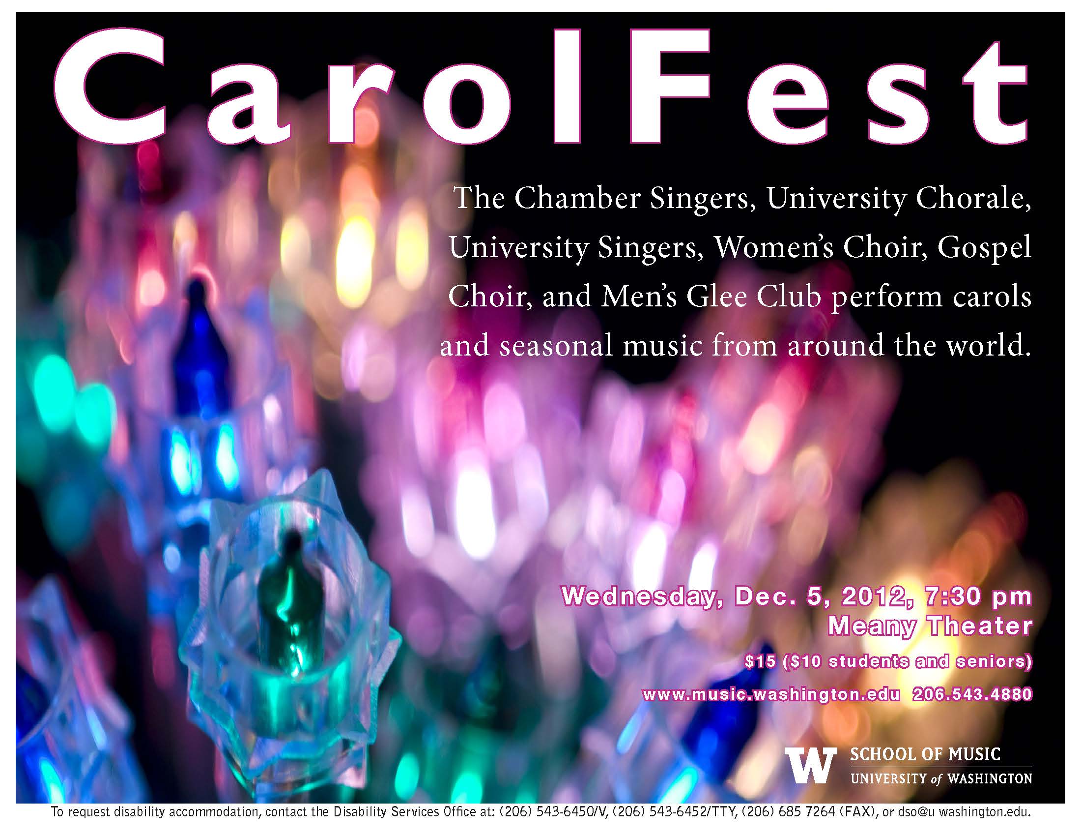 CarolFest 2012 school of music christmas show dec 5 2012