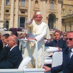Pope Benedict XVI in St. Peter's Square, Rome, in 2007.