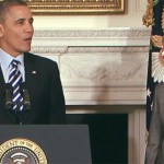 President Obama and Sally Jewel.
