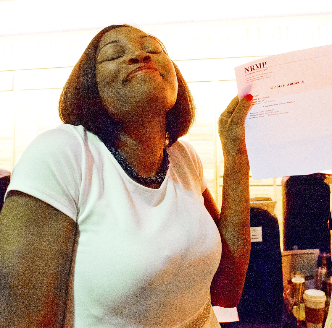 "I feel at peace," said Estell Williams, who learned she will train as a surgeon at the UW.