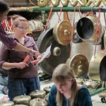 Students in a UW Javanese gamelan class.