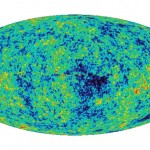 An illustration of the cosmic microwave background.