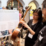 Student researcher discusses her work at 2012 Undergraduate Research Symposium