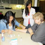 Pharmacy students learn TB screening.
