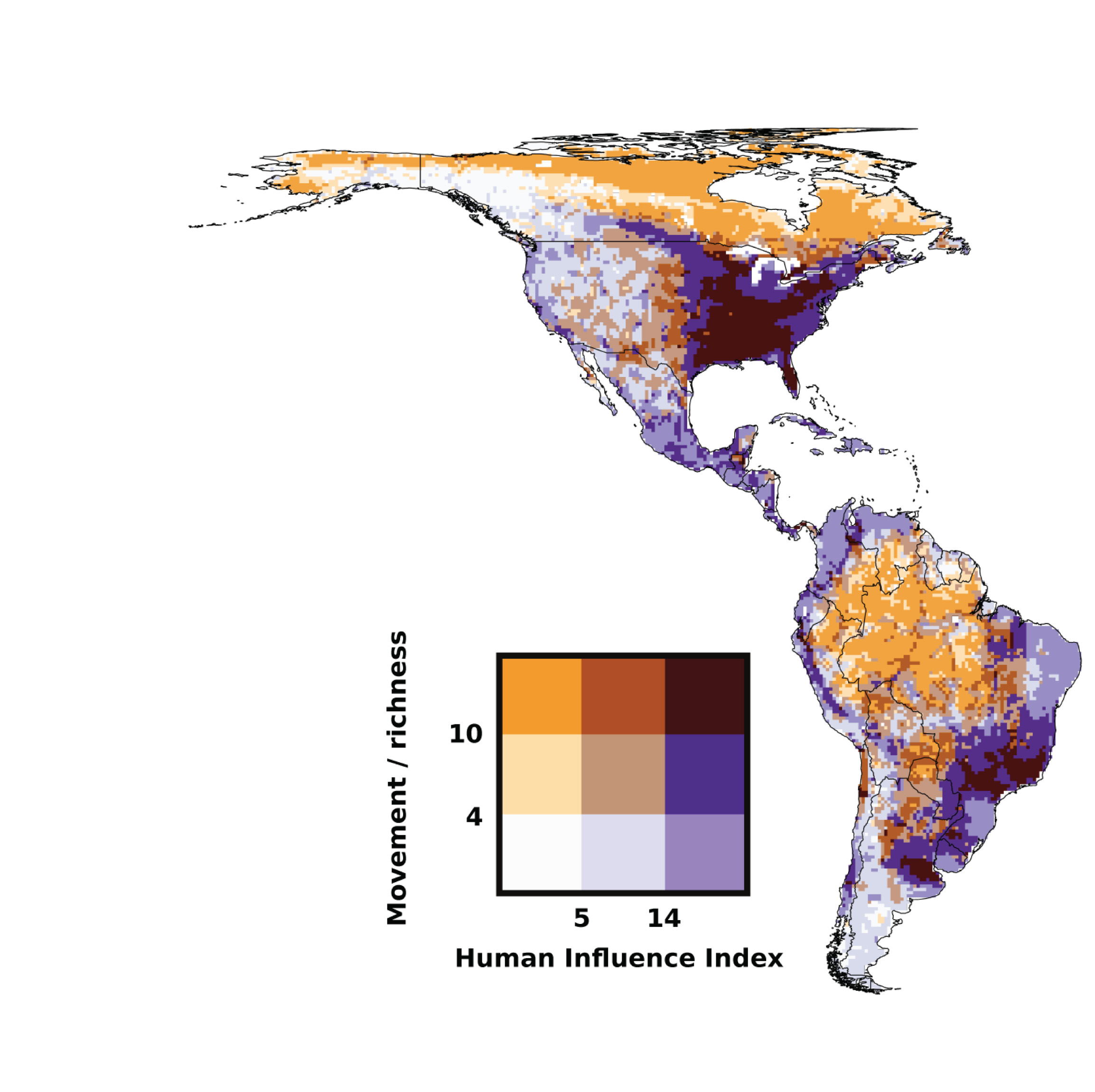 Map of Western Hemisphere