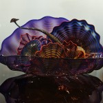 "Deep Purple and Azure Centennial Seaform Set," by Dale Chihuly.