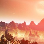 Artist conception of a hypothetical planet.