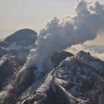 Redoubt Volcano's active lava dome as it appeared on May 8, 2009.