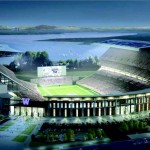 Artist's rendering of the remodeled Husky Stadium