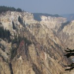 Silica-rich volcanic rock in Yellowstone National Park.