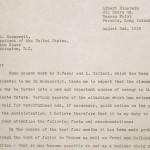 Albert Einstein's Aug. 2, 1939, letter to President Franklin Delano Roosevelt.