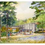 Drawing of the longhouse-style facility to be built at UW.