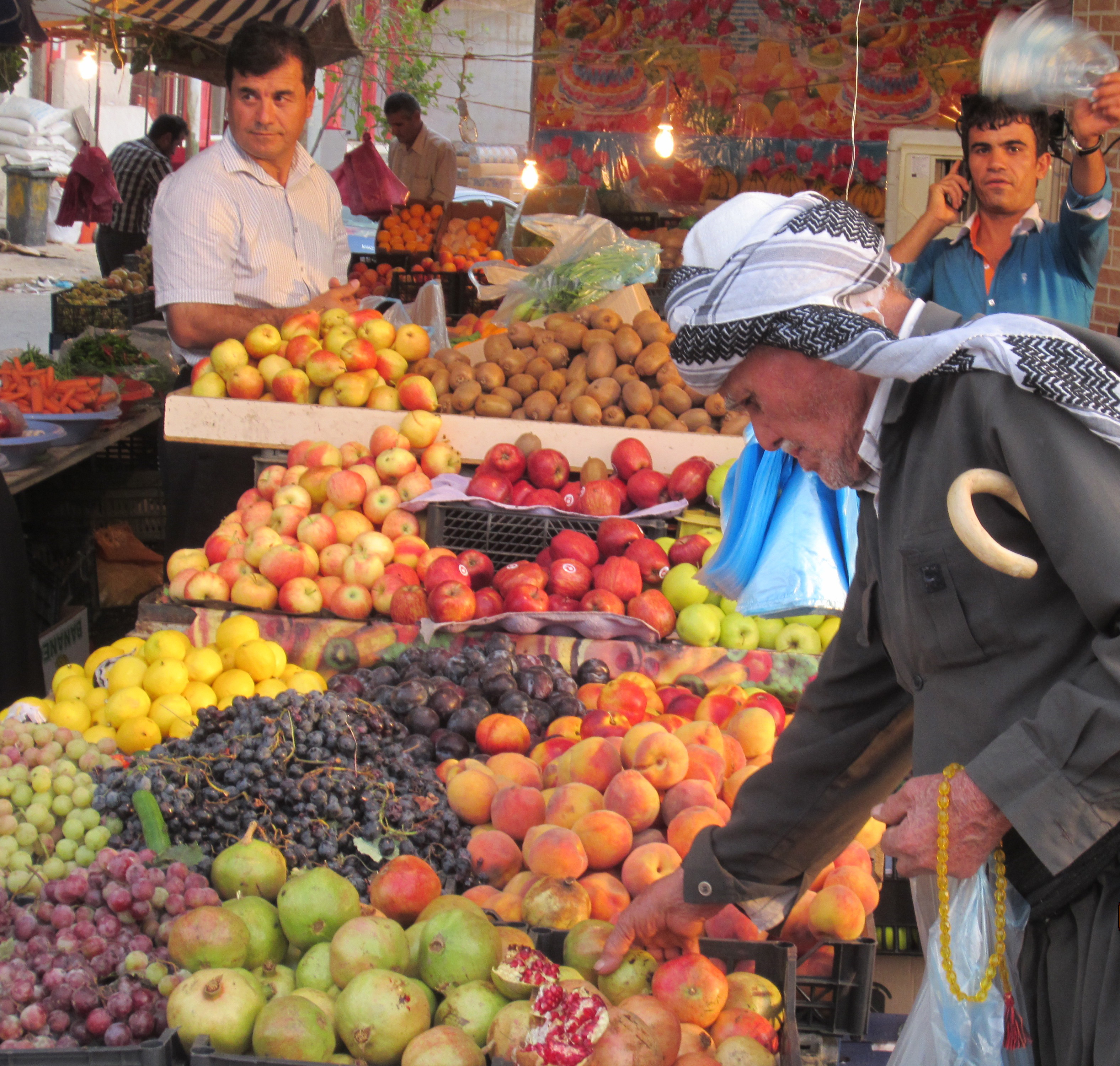 The scene at a market in Erbil, Iraq, in September 2011.