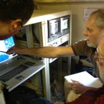 researchers in plane