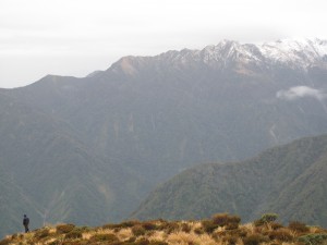 person on mountaintop