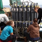 researchers on boat
