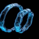 An example of a vortex ring, also called a toroidal bubble, which dolphins create under water. The concept of vortex rings lies at the heart of new University of Washington physics research.