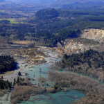 An aerial photo of the Oso, Wash., mudslide.
