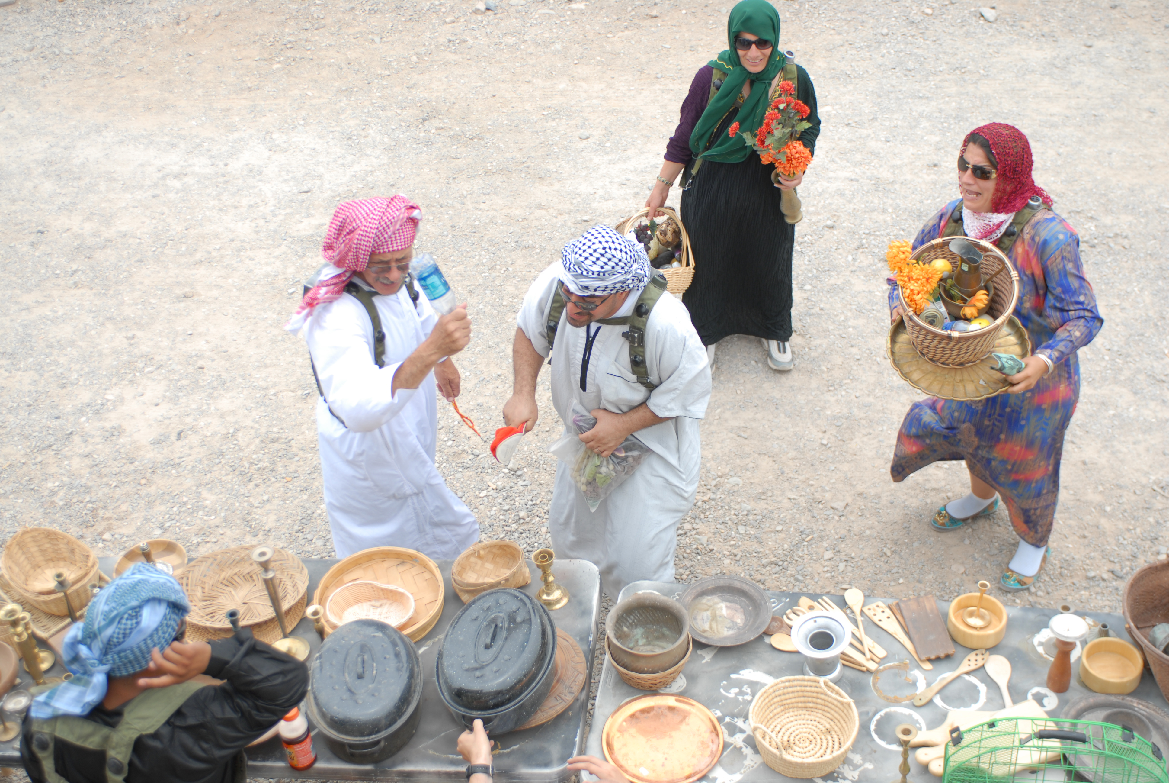 Role players in a simulated Iraqi village