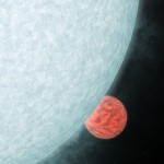 An artist's concept of an exoplanet, or planet outside the solar system.