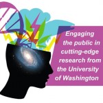 Illustration of head with ideas of lightening and DNA pouring forth