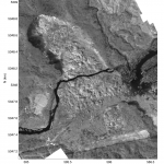 Black and white image of slide
