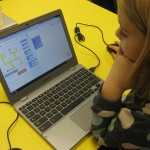 A second grade student participates in the 2013 Hour of Code.